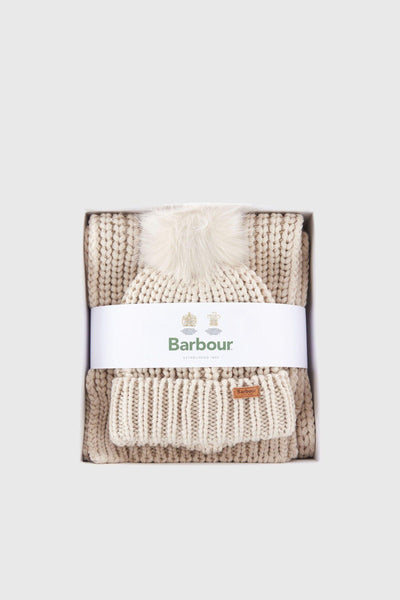 Saltburn Beanie & Scarf Set Perla Donna