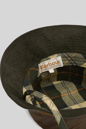 Cappello Bucket Brackley Wax Verde Oliva Unisex - 5