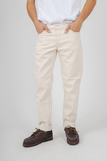 Jeans Regular Tapered Japan Bianco Off Uomo - 3