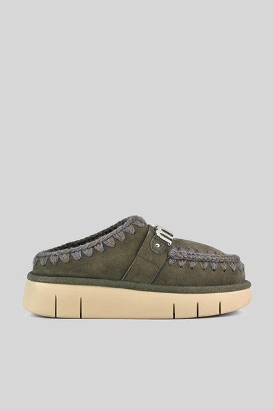 Bounce Clog Metal Logo Verde Oliva Donna