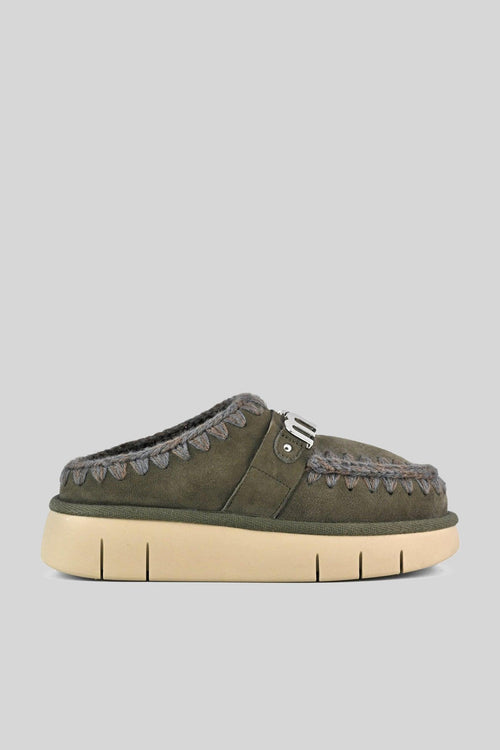 Bounce Clog Metal Logo Verde Oliva Donna
