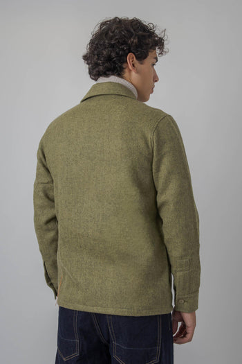 Overshirt Wool Pepper Verde Chiaro Uomo - 5