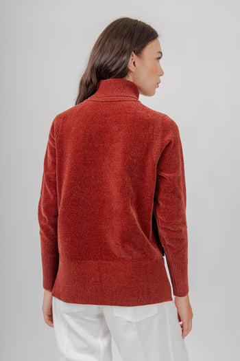 Maglia Velvet Vent Turtleneck Wom Bordeaux Donna - 6