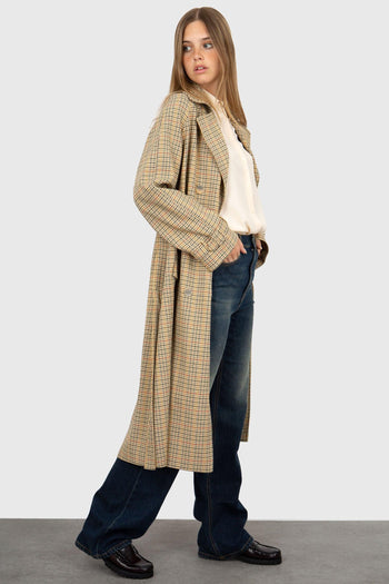 Trench Check Beige Donna - 4