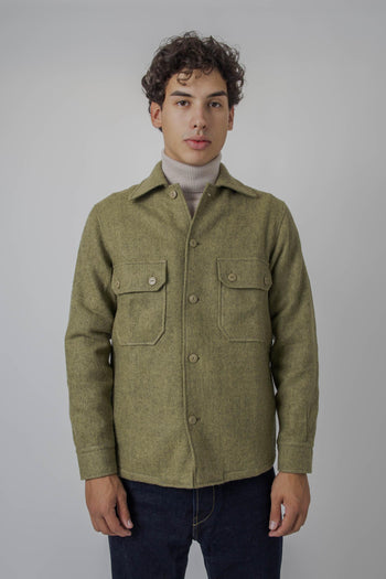 Overshirt Wool Pepper Verde Chiaro Uomo - 3