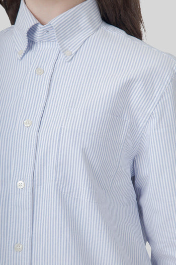 Camicia Doubling Ox Bianco/azzurro Unisex - 8