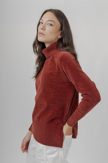 Maglia Velvet Vent Turtleneck Wom Bordeaux Donna - 5