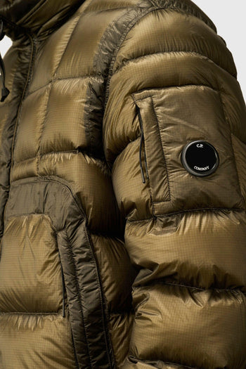 D.d. Shell Short Down Jacket Verde Militare Uomo - 4