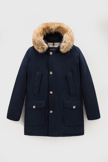 Arctic Parka In Ramar Cloth Con Pelliccia Removibile Blu Uomo - 4