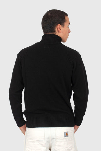 Maglia Lambswool Grs Turtleneck Knit Nero Uomo - 4