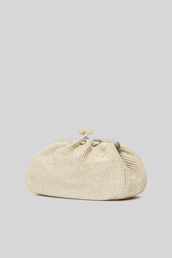 Max Mara Pasticcino Bag Medium Effetto Rafia Tortora Donna - 3