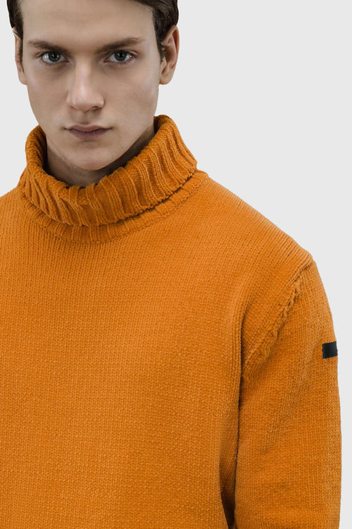 Cinematt Turtleneck Knit Arancio Uomo - 2