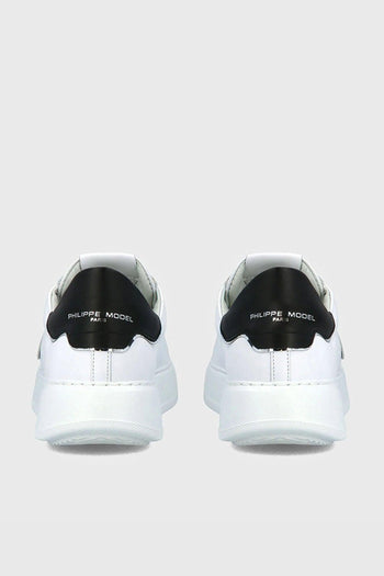 Sneaker Temple Veau Blanc Noir Bianco/nero Uomo - 4