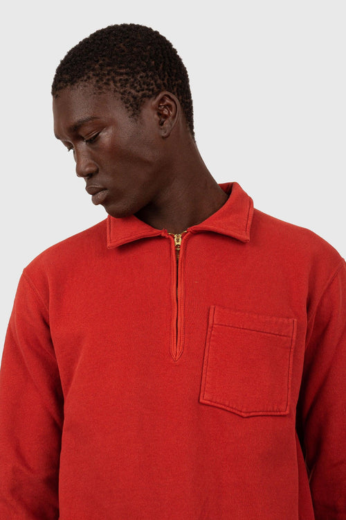 Felpa Yale Zip-up Rosso Uomo