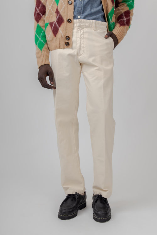 Pantalone Maine Bianco Off Uomo