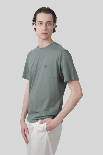 T-shirt 30/1 Jersey Logo Patch Verde Uomo - 3