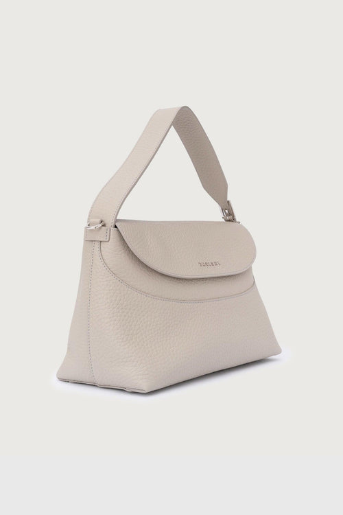 Borsa A Spalla Nana In Pelle Soft Grigio Chiaro Donna - 2