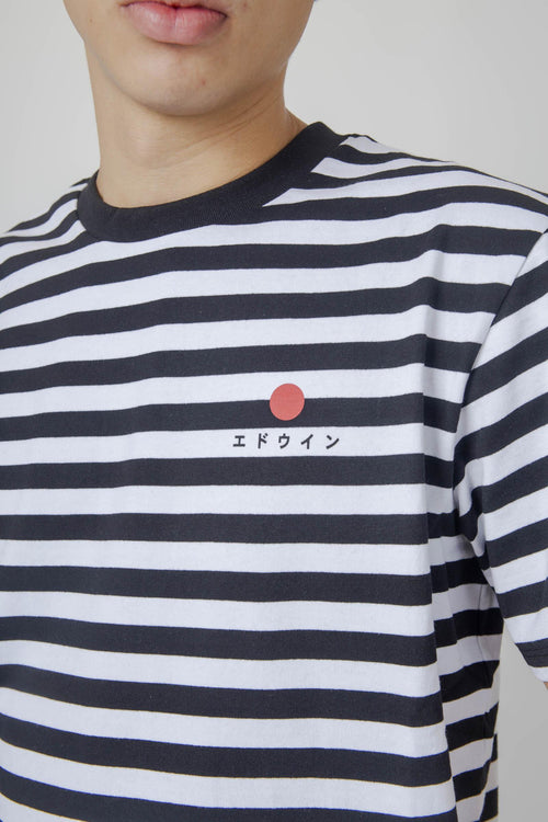 T-shirt Regular Striped Nero/bianco Uomo