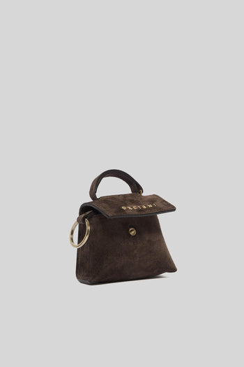 Charm Mini Sveva Peach In Suede Testa Di Moro Donna - 2