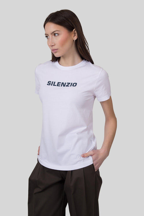 T-shirt Silenzio Bianco Donna
