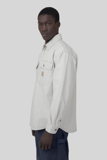 Wip Mercer Shirt Jac Bianco/grigio Uomo - 3