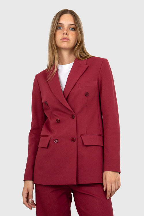 Giacca Doppio Petto Bordeaux Donna