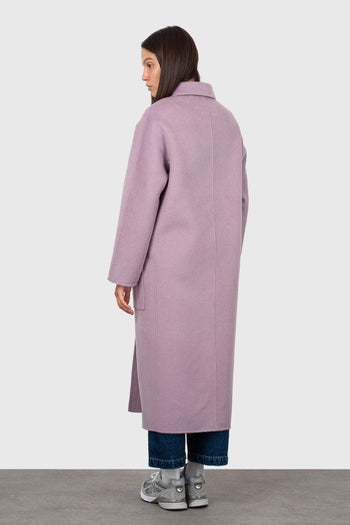 Cappotto Monopetto Flock Lilla Donna - 4