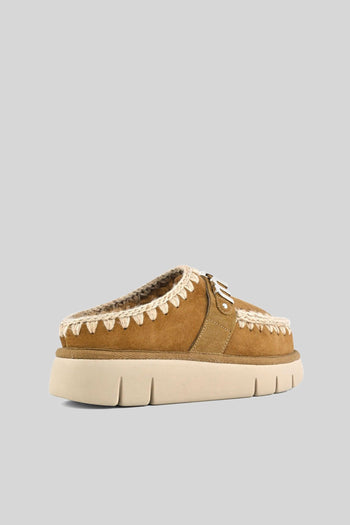 Bounce Clog Metal Logo Cognac Donna - 3