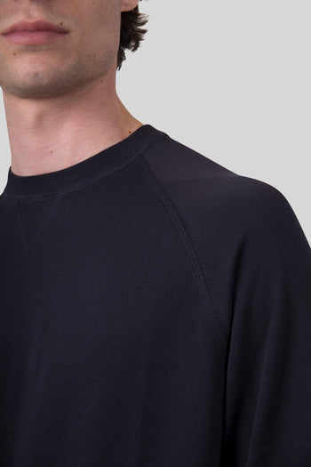 Maglia Girocollo In Cotone Blu Navy Donna - 2