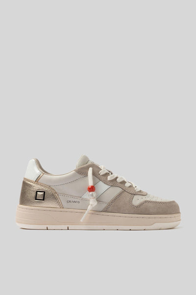 Sneaker Court 2.0 Vitage Calf Avorio Donna