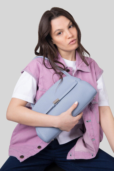 Borsa Aura Longuette In Pelle Soft Polvere Donna