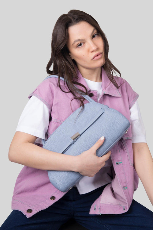 Borsa Aura Longuette In Pelle Soft Polvere Donna