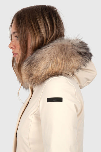 Piumino Winter Long Fur Wom Crema Donna - 5