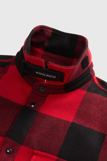 Overshirt Alaskan Wool Check Nero/rosso Uomo - 7