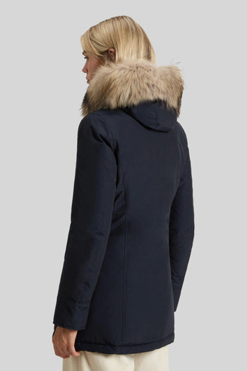Arctic Parka In Ramar Cloth Con Pelliccia Removibile Blu Navy Donna - 3