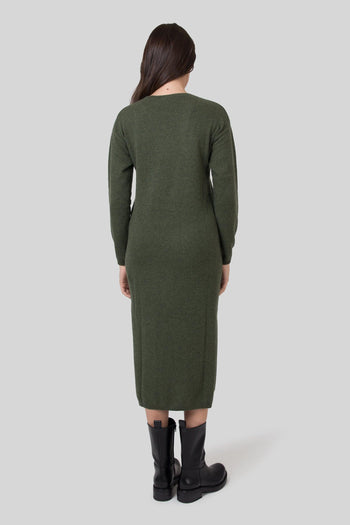 Abito Vita Verde Donna - 3