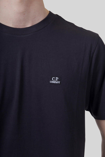 T-shirt 30/1 Jersey Logo Patch Blu Uomo - 4