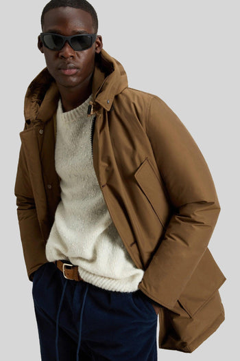 Arctic Parka In Ramar Cloth Con Pelliccia Removibile Caffe' Uomo - 2