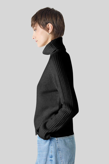 Maglia Dolcevita Sylviana Nero Donna - 2