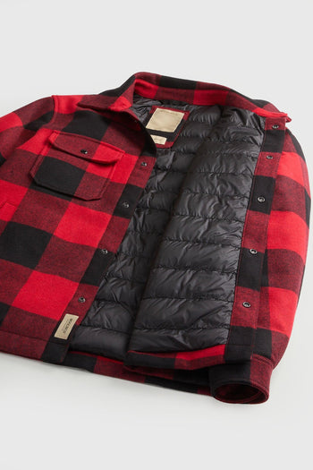 Overshirt Alaskan Wool Check Nero/rosso Uomo - 10