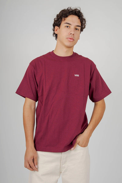 "off The Wall" T-shirt Left Chest Ii Bordeaux Uomo
