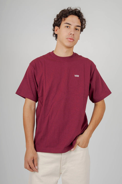 "off The Wall" T-shirt Left Chest Ii Bordeaux Uomo