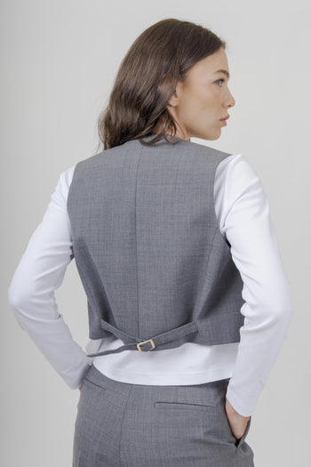 Gilet Amber Grigio Melange Donna - 4