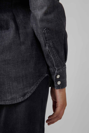 Camicia Denim Texana Mulberry Nero Donna - 6