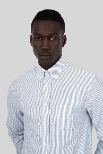 Camicia Doubling Ox Bianco/azzurro Unisex