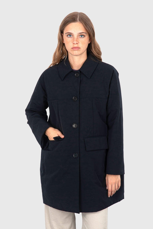 Cappotto Aveline Blu Navy Donna