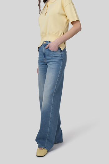 Jeans The Snipper Zip Sneak Denim Chiaro Donna - 5