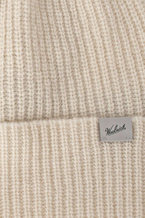 Knitted Ribbed Beanie Crema Unisex - 2