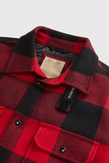 Overshirt Alaskan Wool Check Nero/rosso Uomo - 6