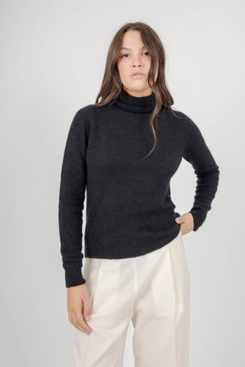 Maglia Dolcevita Cashmere/seta Nero Donna - 5